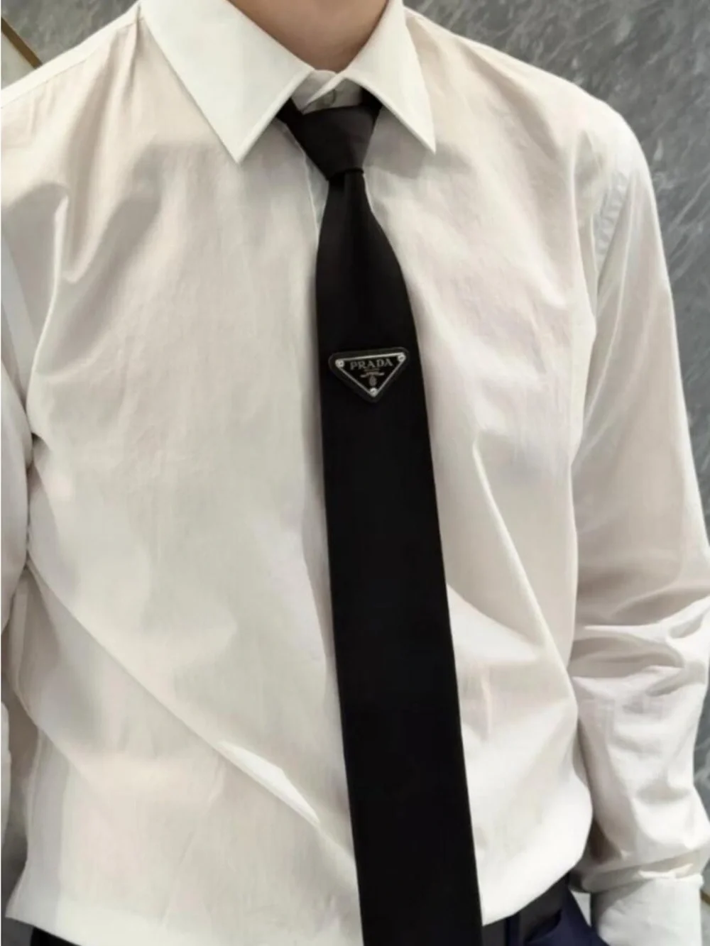 🎁Brand New Prada Classic Black Tie, Delivery gift box 💓
